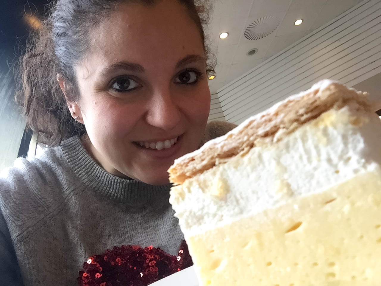 blejska kremna rezina hotel park bled selfie
