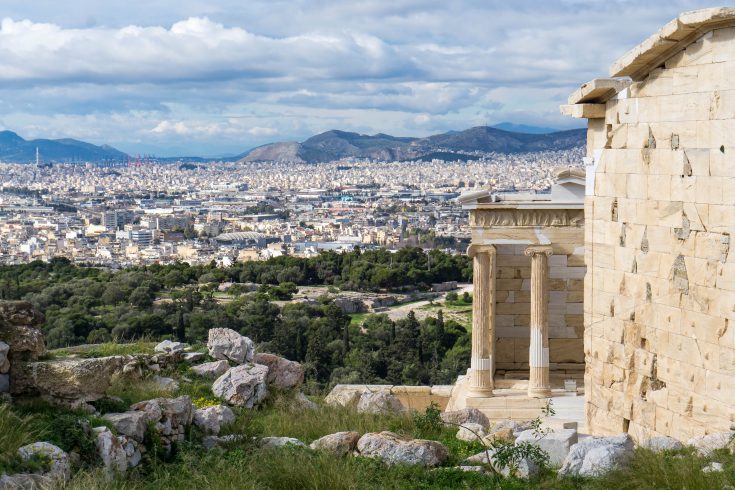 acropoli atene grecia vista sulla città