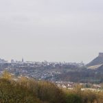 Vista su centro di Edimburgo ds Craigmillar castle