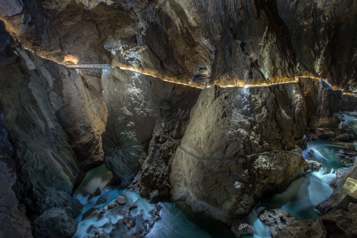 Lo spazio più ampio all'interno delle grotte di San Canziano, Slovenia siti unesco slovenia grotte di san canziano