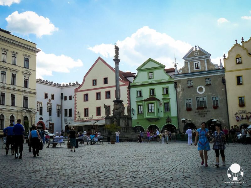 Piazza dell'Unità e le sue casette colorate, Český Krumlov