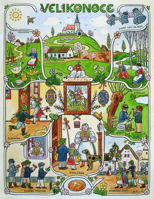 josef lada tradizioni pasqua repubblica ceca illustrazione 1938 lada pasqua velikonoce repubblica ceca cechia